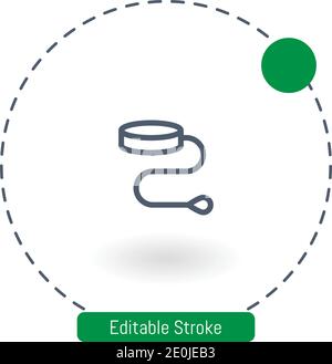 Leine-Vektor-Symbol editierbare Konturumrisssymbole für Web und Mobil Stock Vektor