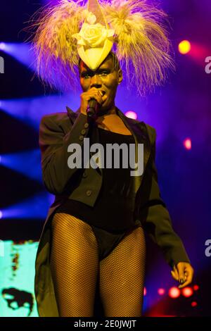 Grace Jones spielt während der Freak Out Night im Rahmen des Montreux Jazz Festival 2012, in Montreux, Schweiz am 17. Juli 2012. Foto von Loona/ABACAPRESS.COM Stockfoto