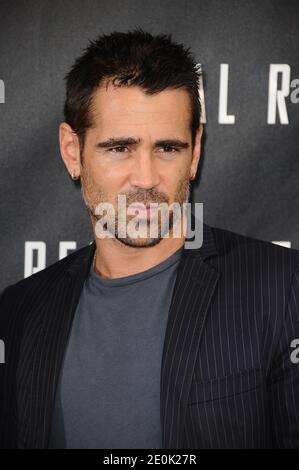 Colin Farrell posiert beim "Total Recall" Photo Call, der am 28. Juli 2012 in Los Angeles, Kalifornien, in den vier Jahreszeiten stattfand. Foto von Lionel Hahn/ABACAPRESS.COM Stockfoto