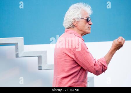 Regisseur und Schauspieler Jean-Luc Moreau präsentiert Eric Assous' Stück 'Les Conjoints' während des Festival de Ramatuelle in Ramatuelle, Frankreich am 10. August 2012. Phot von Cyril Bruneau/ABACAPRESS.COM Stockfoto