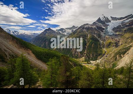 visp weißhorn, zermatt, Baum, Landschaft, Stockfoto