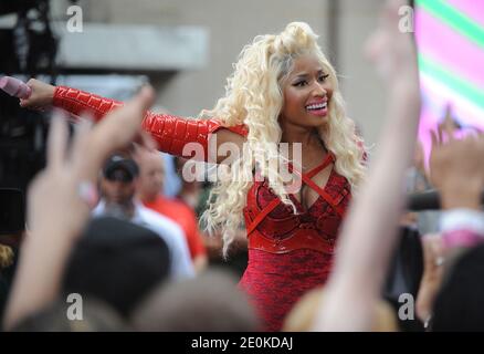 Nicki Minaj tritt am 14. August 2012 auf der NBC 'Today Show' Concert Series im Rockefeller Plaza in New York City, NY, USA auf. Foto von Brad Barket/ABACAPRESS.COM Stockfoto