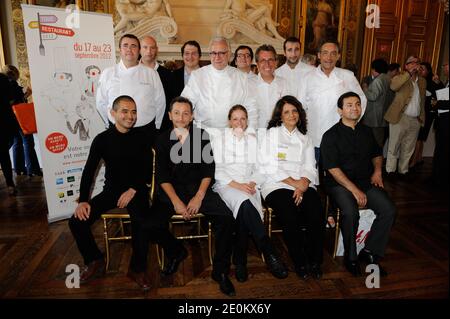 Alain Ducasse bei der Präsentation des '3e Edition de Tous au Restaurant' im Hotel de ville de Paris, Paris, Frankreich am 4. september 2012. Foto von Alban Wyters/ABACAPRESS.COM Stockfoto