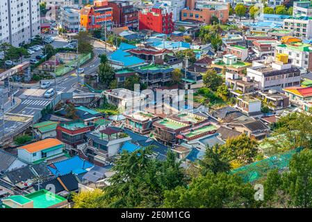 GWANGJU, KOREA, 22. OKTOBER 2019: Luftaufnahme von Gwangju, Republik Korea Stockfoto