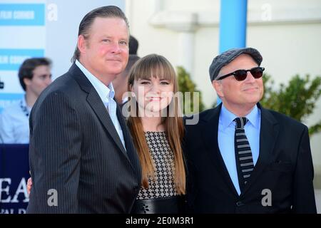 Joel Murray, Tara Lynne Barr und Bobcat Goldthwait bei der Abschlussfeier des 38. Deauville American Film Festival in Deauville, Frankreich am 8. September 2012. Foto von Nicolas Briquet/ABACAPRESS.COM Stockfoto