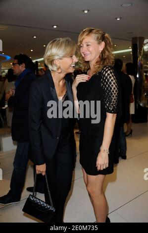 Melita Toscan du Plantier, Julie Ferrier Teilnahme an der "Vendanges de l'Avenue Montaigne" Party in Paris, Frankreich am 11. September 2012. Foto von Alban Wyters/ABACAPRESS.COM Stockfoto