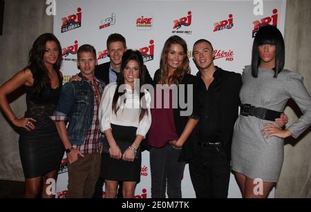 Julia Flabat, Benoit Dubois, Matthieu Delormeau, Jeny Priez, Nicolas Touderte und Thomas Vitello bei der "NRJ" Pressekonferenz am 12. September 2012 in Paris, Frankreich. Foto von Denis Guignebourg/ABACAPRESS.COM Stockfoto