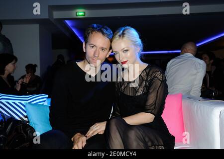 Francesca Eastwood und Tyler Shields nehmen an der E! Unterhaltung TV-Kanal Party in Paris, Frankreich am 19. September 2012. Foto von Alban Wyters/ABACAPRESS.COM Stockfoto