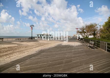Blick auf Coney Island. Coney Island ist eine Halbinsel und Strand am Atlantischen Ozean im südlichen Brooklyn, NY, USA am 20. September 2012. Foto von Marie Psaila/ABACAPRESS.COM Stockfoto
