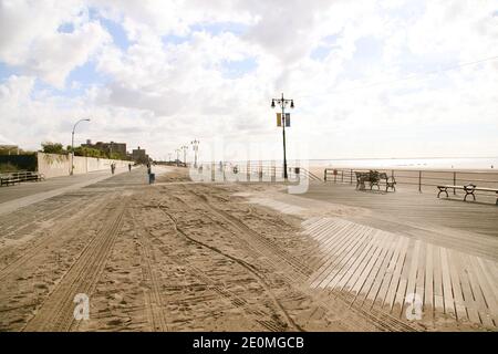 Blick auf Coney Island. Coney Island ist eine Halbinsel und Strand am Atlantischen Ozean im südlichen Brooklyn, NY, USA am 20. September 2012. Foto von Marie Psaila/ABACAPRESS.COM Stockfoto