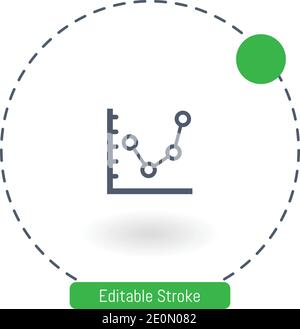 Statistiken Business Grafik Symbol Vektor Symbol editierbare Konturumrisssymbole Für Web und mobile Geräte Stock Vektor