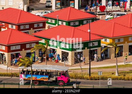 Luftaufnahme der Hauptstadt Willemstad, Curacao. Stockfoto