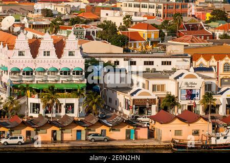 Luftaufnahme der Hauptstadt Willemstad, Curacao. Stockfoto