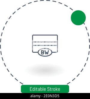 botswana Vektor-Symbol editierbare Konturumrisssymbole für Web und Mobil Stock Vektor