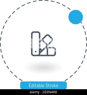 pantone Vektorsymbol bearbeitbare Konturumrisssymbole für Web und Mobil Stock Vektor