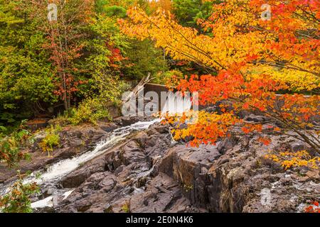 Flinton Falls Conservation Area Lennox Addington County Flinton Ontario Kanada Im Herbst Stockfoto