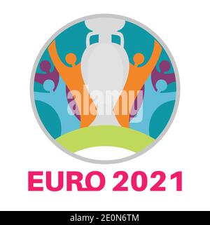 Die Euro 2020 EURO Fußball-Europameisterschaft wurde abgesagt und Wird jetzt in 2021 gespielt - Vektor Illustration Stock Vektor