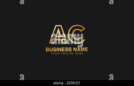 AC A C Initial Logo - anfängliche abstrakte moderne minimal kreative Logo, Vektor-Vorlage Bild. Luxus-Logo. Typografie Initialen Logo. Stock Vektor