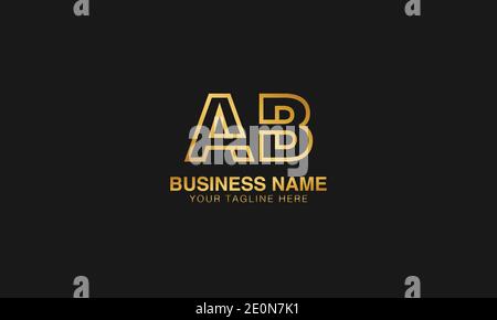 Ab A B Initial Logo - Initial basierte abstrakte moderne minimal kreative Logo, Vektor-Vorlage Bild. Luxus-Logo. Typografie Initialen Logo. Stock Vektor