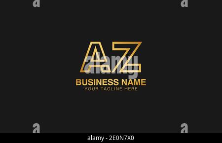 AZ A Z Anfangslogo - anfängliche abstrakte moderne minimal kreative Logo, Vektor-Vorlage Bild. Luxus-Logo. Typografie Initialen Logo. Stock Vektor