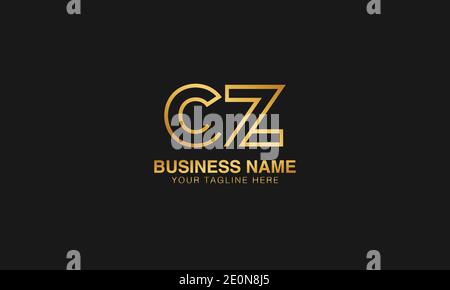 Cz C Z anfängliche Buchstaben Typografie Logo Design Vektor Stock Vektor