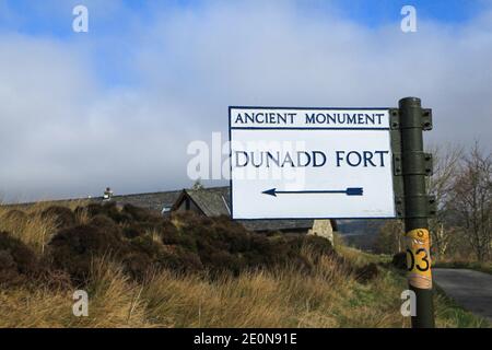 Kilmartin Glen ist in den South West Highlands in Argyll zu finden. Es hat eine wichtige Konzentration von neolithischen und bronzezeitlichen Überresten. Stockfoto