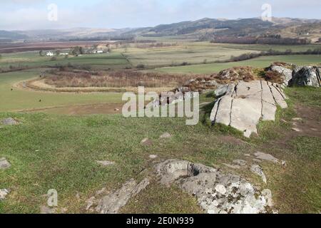 Kilmartin Glen ist in den South West Highlands in Argyll zu finden. Es hat eine wichtige Konzentration von neolithischen und bronzezeitlichen Überresten. Stockfoto