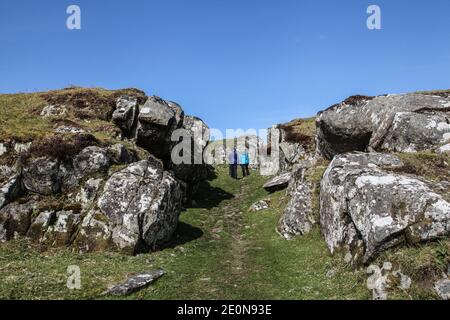 Kilmartin Glen ist in den South West Highlands in Argyll zu finden. Es hat eine wichtige Konzentration von neolithischen und bronzezeitlichen Überresten. Stockfoto