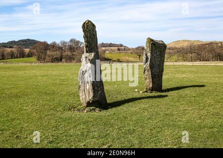 Kilmartin Glen ist in den South West Highlands in Argyll zu finden. Es hat eine wichtige Konzentration von neolithischen und bronzezeitlichen Überresten. Stockfoto