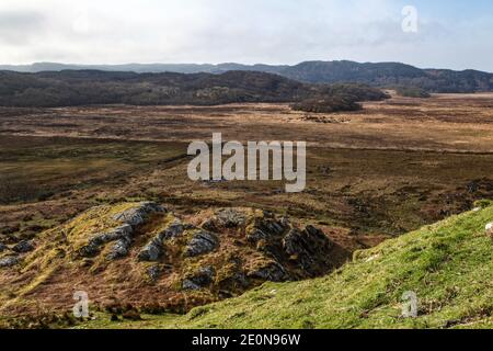 Kilmartin Glen ist in den South West Highlands in Argyll zu finden. Es hat eine wichtige Konzentration von neolithischen und bronzezeitlichen Überresten. Stockfoto