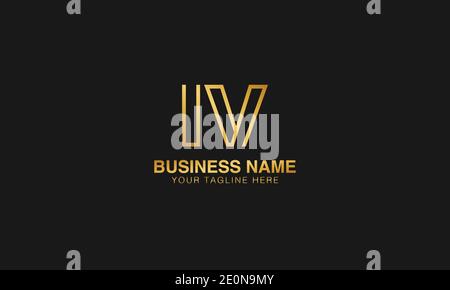 IV I V anfängliche Buchstaben Typografie Logo Design Vektor Stock Vektor