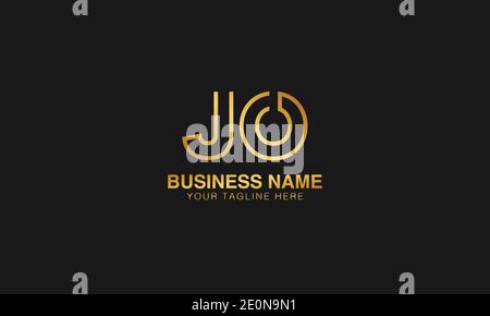 JO J O anfängliche Buchstaben Typografie Logo Design Vektor Stock Vektor