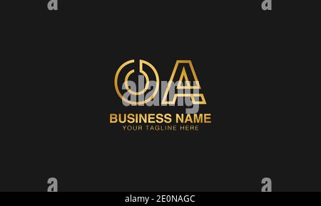 OA O EINE anfängliche Buchstabentypografie Logo Design Vektor Stock Vektor