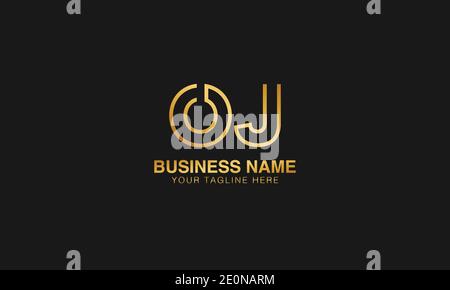 OJ O J anfängliche Buchstaben Typografie Logo Design Vektor Stock Vektor