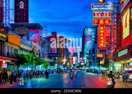 Yaowarat Road, Bangkok, Thailand Stockfoto