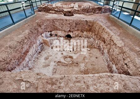 Pitroom at Village datiert um 950 n. Chr., Mesa Top Loop, Mesa Verde National Park, Colorado, USA Stockfoto