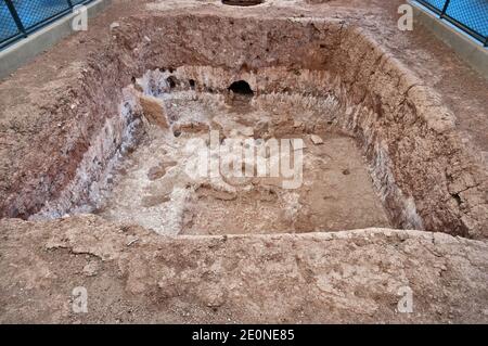Pitroom at Village datiert um 950 n. Chr., Mesa Top Loop, Mesa Verde National Park, Colorado, USA Stockfoto