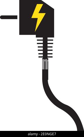 Elektrischer Stecker Logo Vorlage Vektor Symbol Illustration Design Stock Vektor