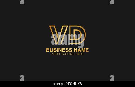 VD V D Initial Logo - anfängliche abstrakte moderne minimal kreative Logo, Vektor-Vorlage Bild. Luxus-Logo. Typografie Initialen Logo. Stock Vektor