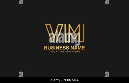 VM V M Initial Logo - anfängliche abstrakte moderne minimal kreative Logo, Vektor-Vorlage Bild. Luxus-Logo. Typografie Initialen Logo. Stock Vektor