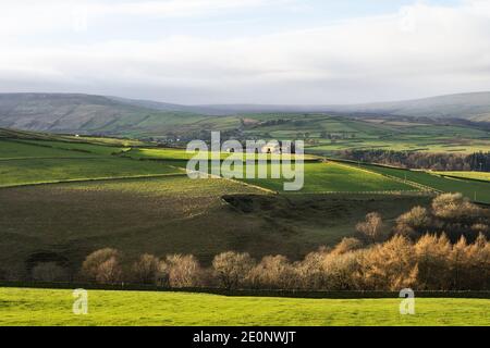 Malerische Landschaften über Holmfirth - Last of the Summer Wine Country - Yorkshire, Großbritannien Stockfoto