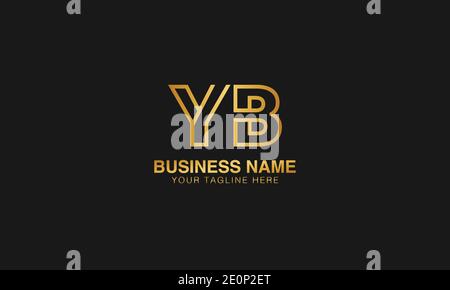 YB Y B Initial Logo - Initial basierte abstrakte moderne minimal kreative Logo, Vektor-Vorlage Bild. Luxus-Logo. Typografie Initialen Logo. Stock Vektor