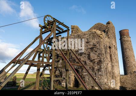 Eine alte Bleimine - Magpie Mine - in Sheldon im Peak District National Park, Derbyshire Stockfoto