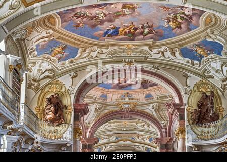 Absolut beeindruckend - die weltgrößte Klosterbibliothek - in Admont Abtei, Aistria Stockfoto