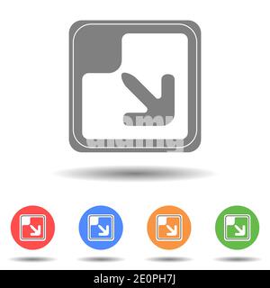 Symbolvektorlogo auf Hintergrund minimieren Stock Vektor