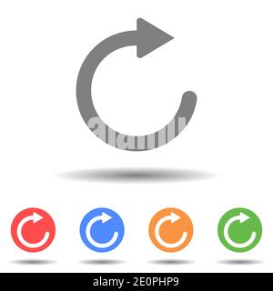 Pfeilkurven-Symbolvektorlogo mit isoliertem Hintergrund neu laden Stock Vektor