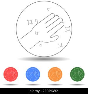 Clean Hand Vektor-Symbol isoliert Hintergrund Stock Vektor