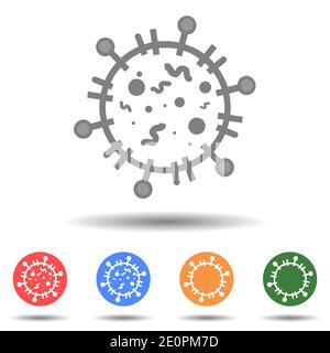 Coronavirus covid microbe Symbol Vektor-Logo auf Hintergrund isoliert Stock Vektor