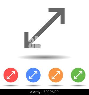 Vergrößern Größenänderung Symbol Vektor-Logo mit isolierten Hintergrund Stock Vektor