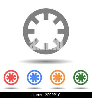 Kreisförmige Mitte Symbol Vektor-Logo auf dem Hintergrund isoliert Stock Vektor